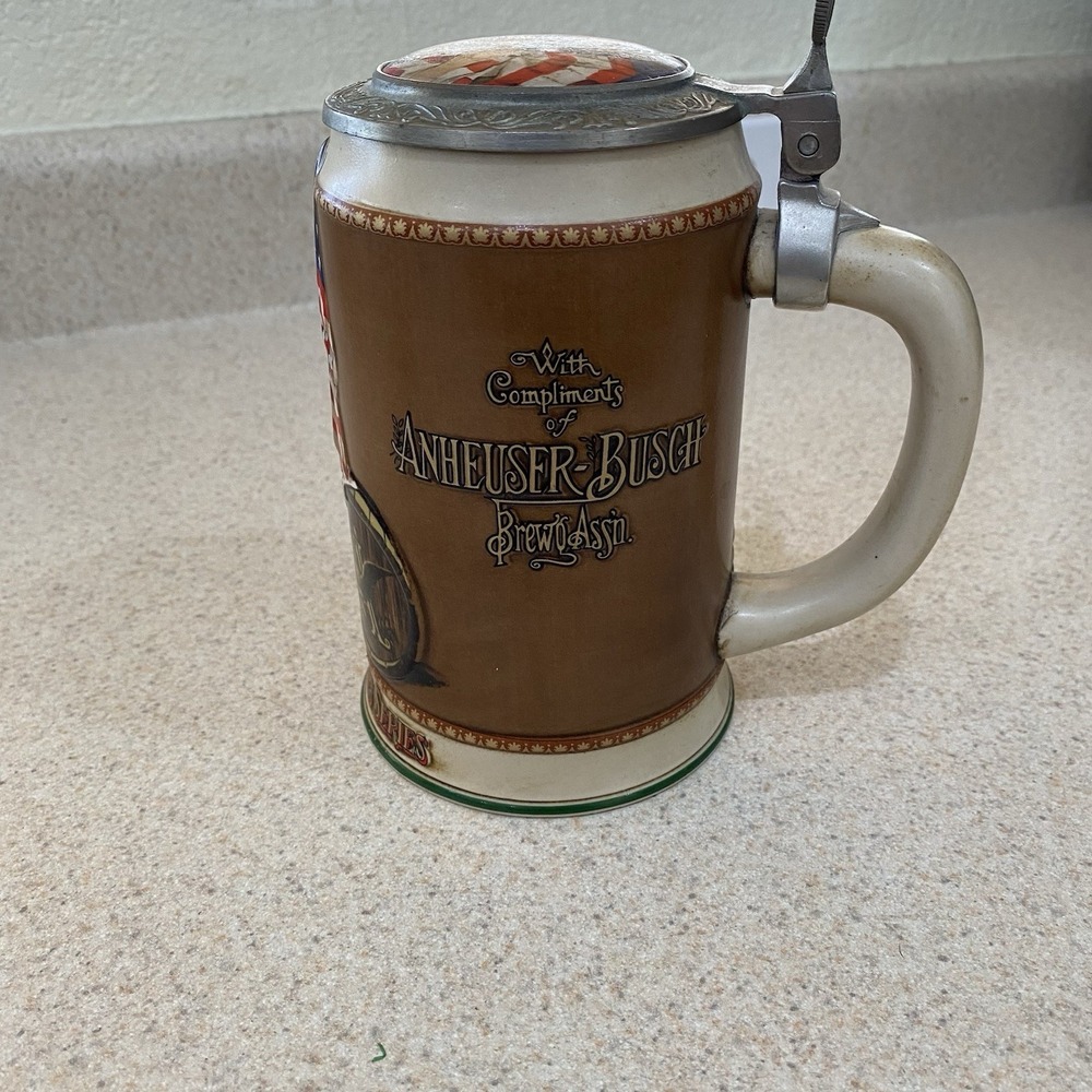 1992 Budweiser Archives Series Beer Stein Mug 1893 Columbian Exposition Lid Box - Picture 4 of 4